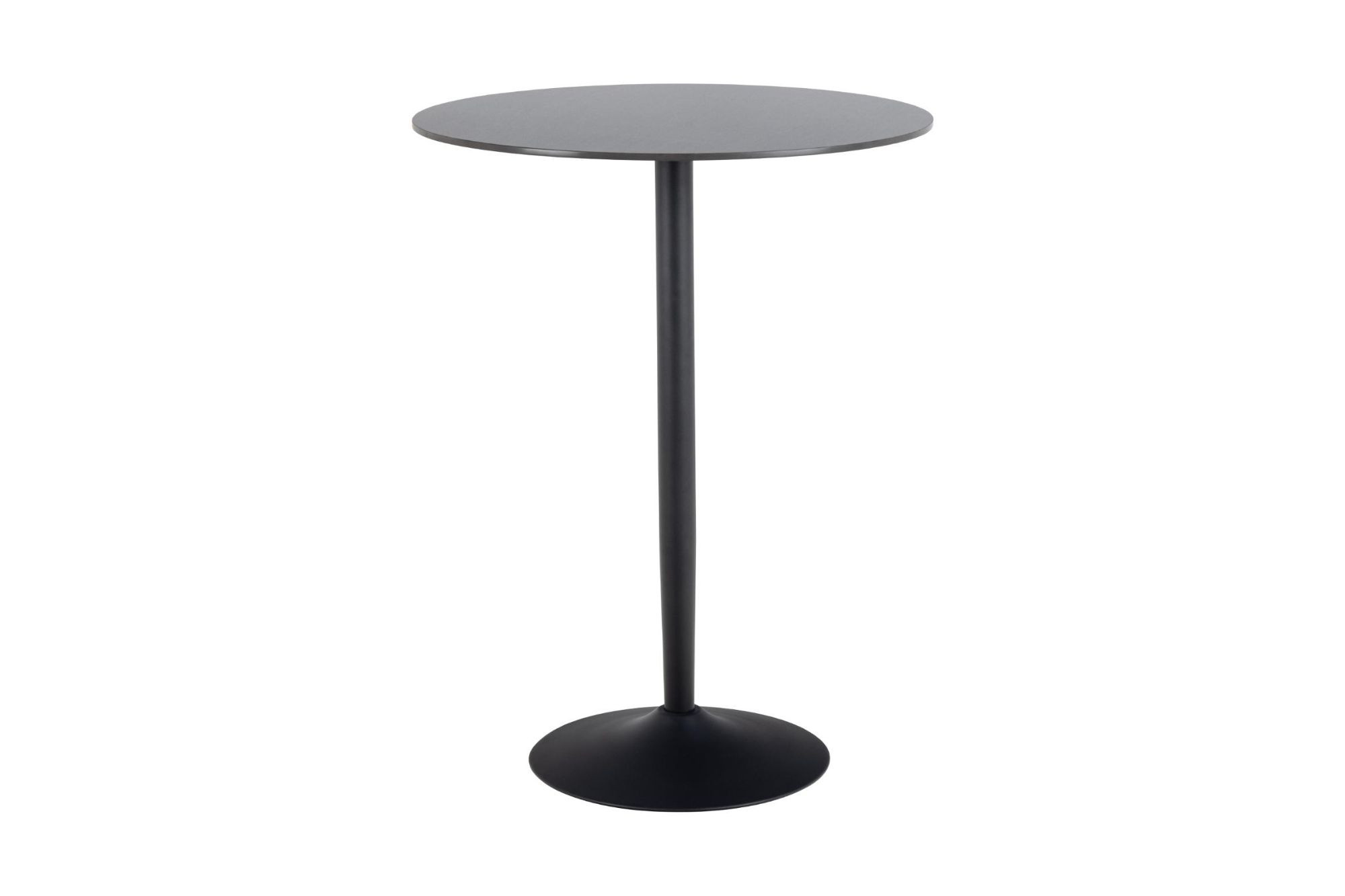 Table de bar ronde en céramique et pied tulipe en métal L80