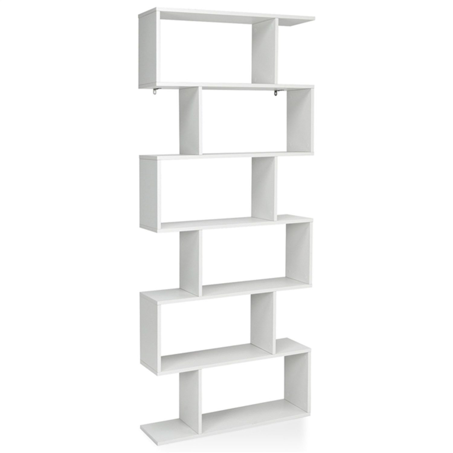 Bibliothèque ètagère 6 niveaux en bois blanc 80 x 23 x 191 cm