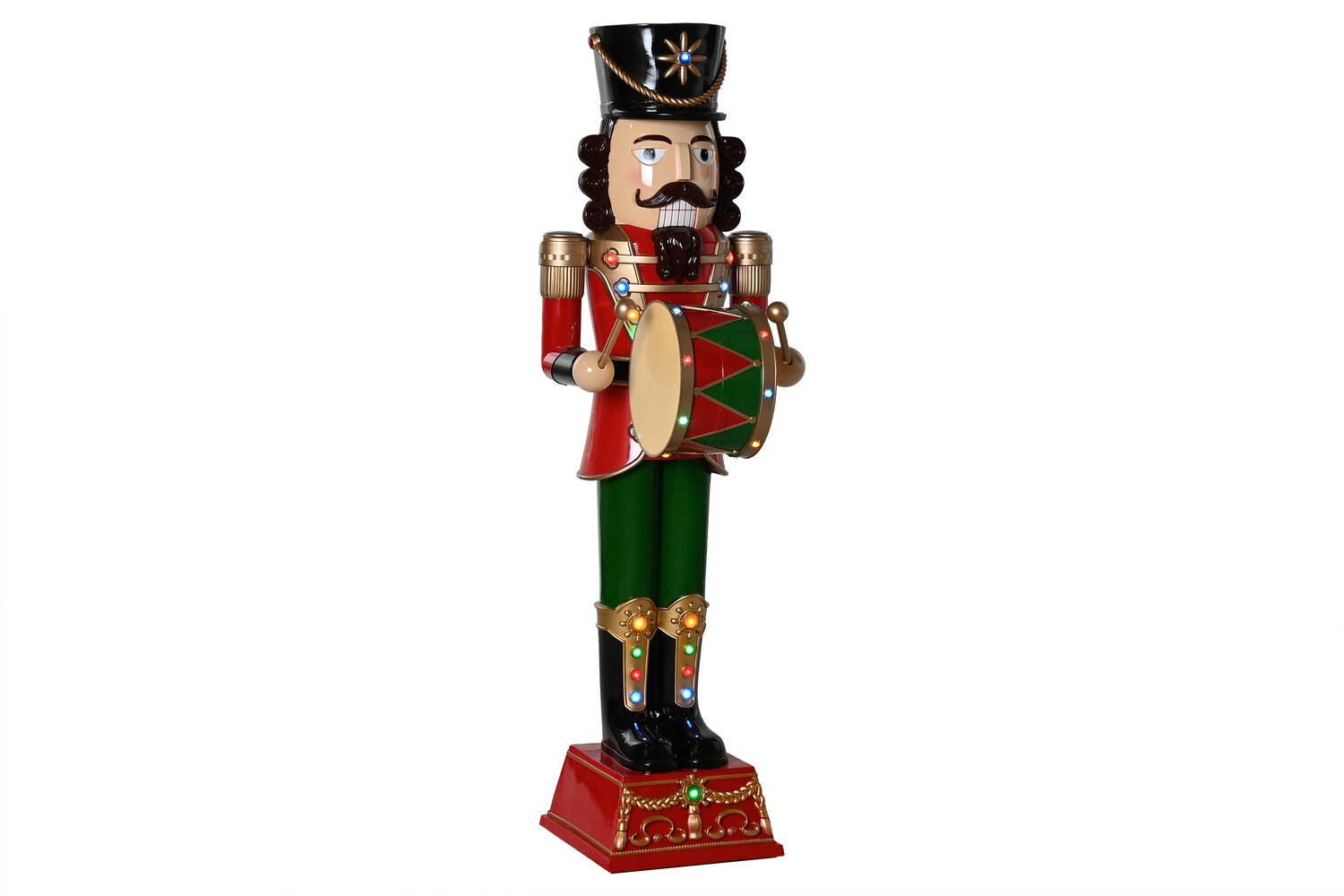 Figura cascanueces navidad led resina 38x45x122cm