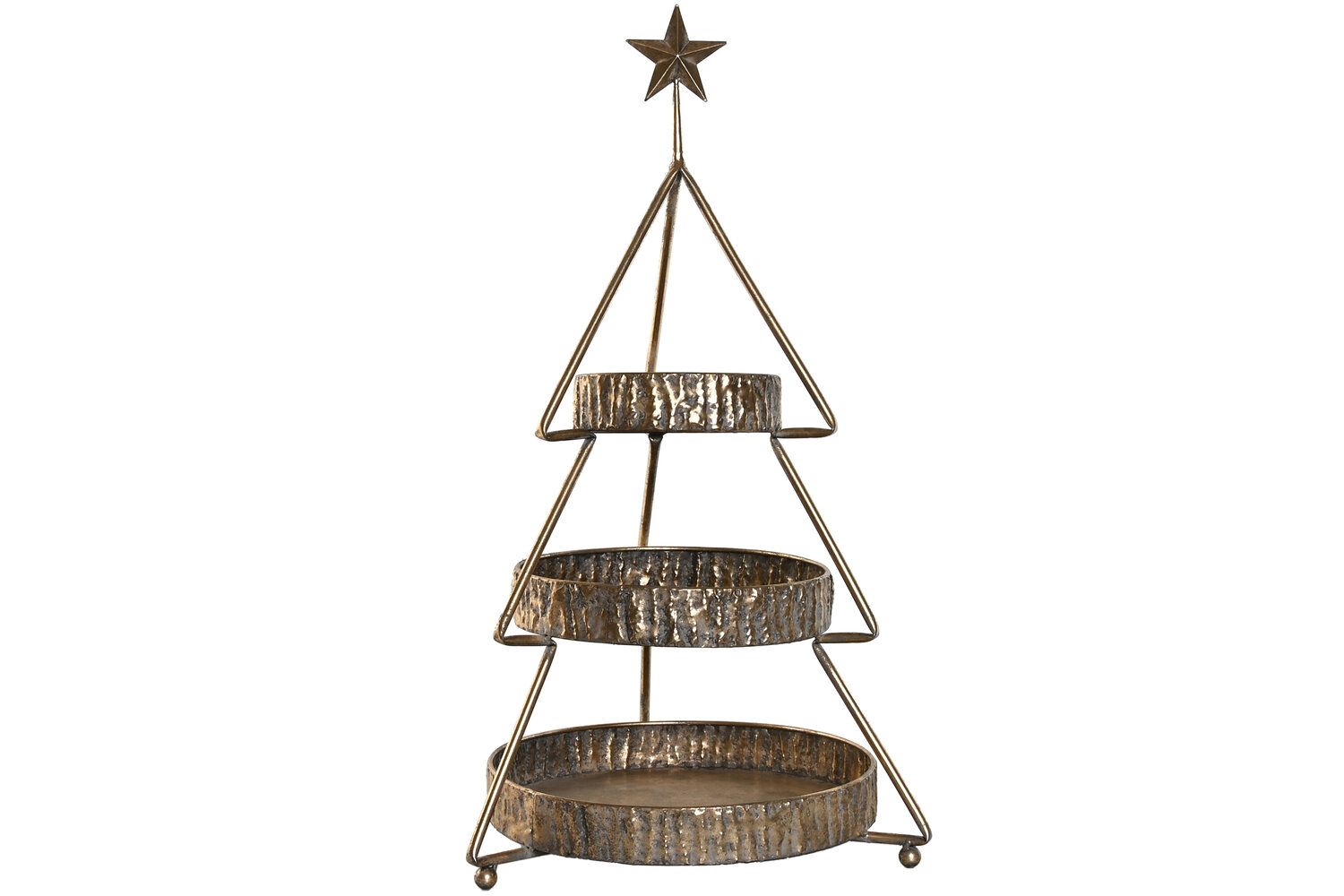 Frutero arbol de navidad metal 43x43x79cm