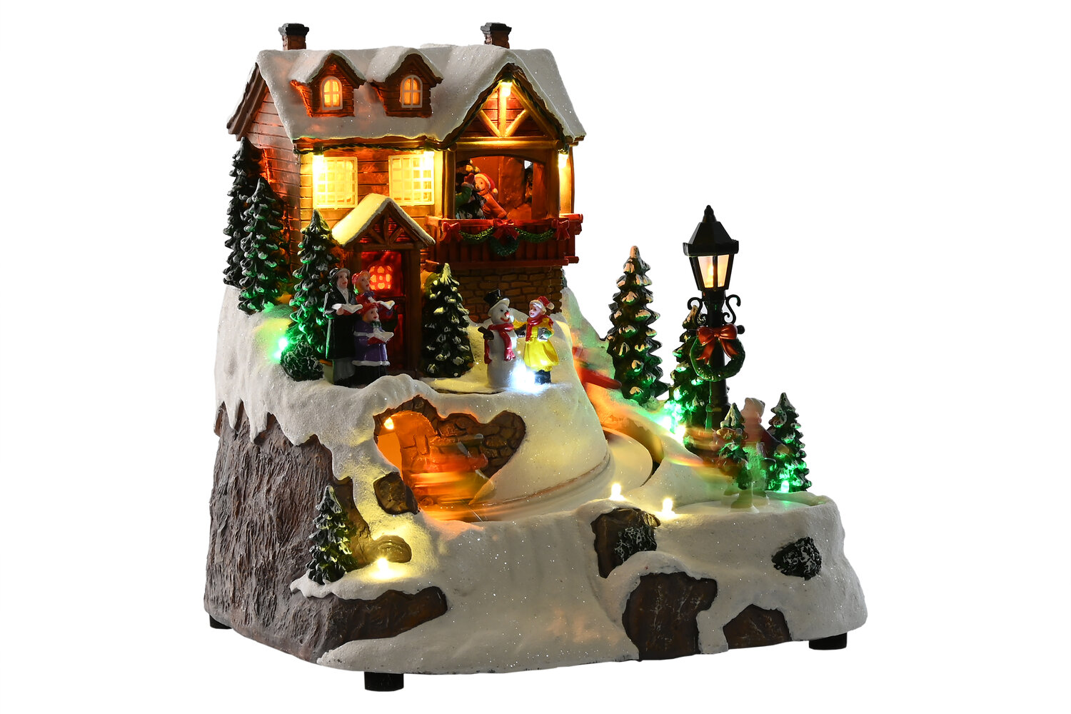 Ciudad de navidad led resina 24x23,5x25cm