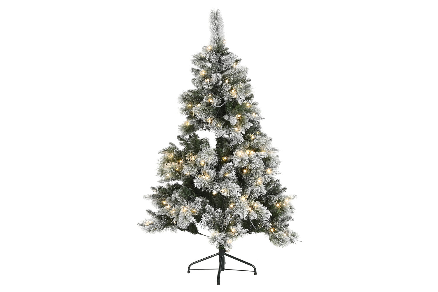 Arbol navidad led pvc nevado 96x96x150cm