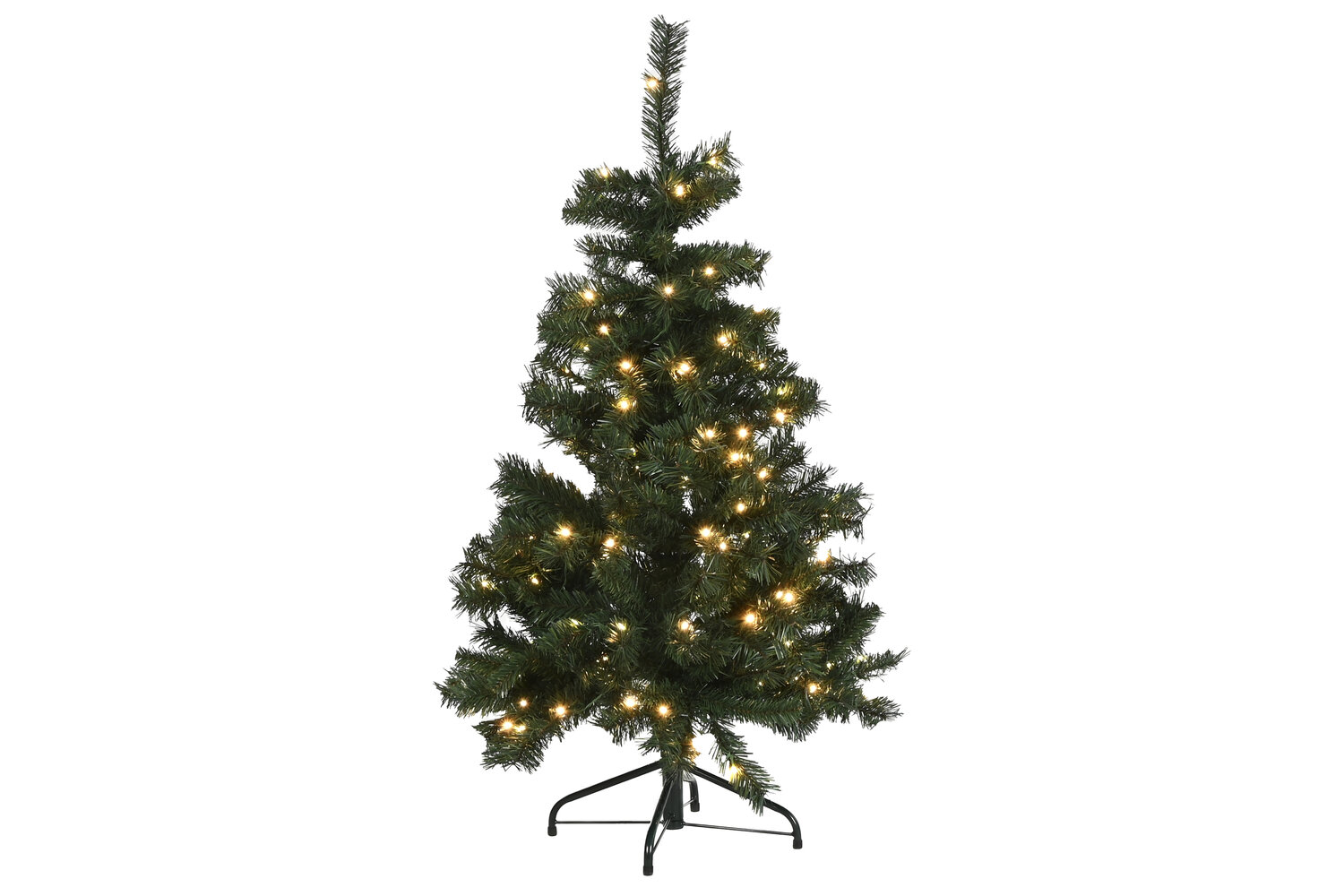 Arbol navidad led pvc verde 76x76x120cm