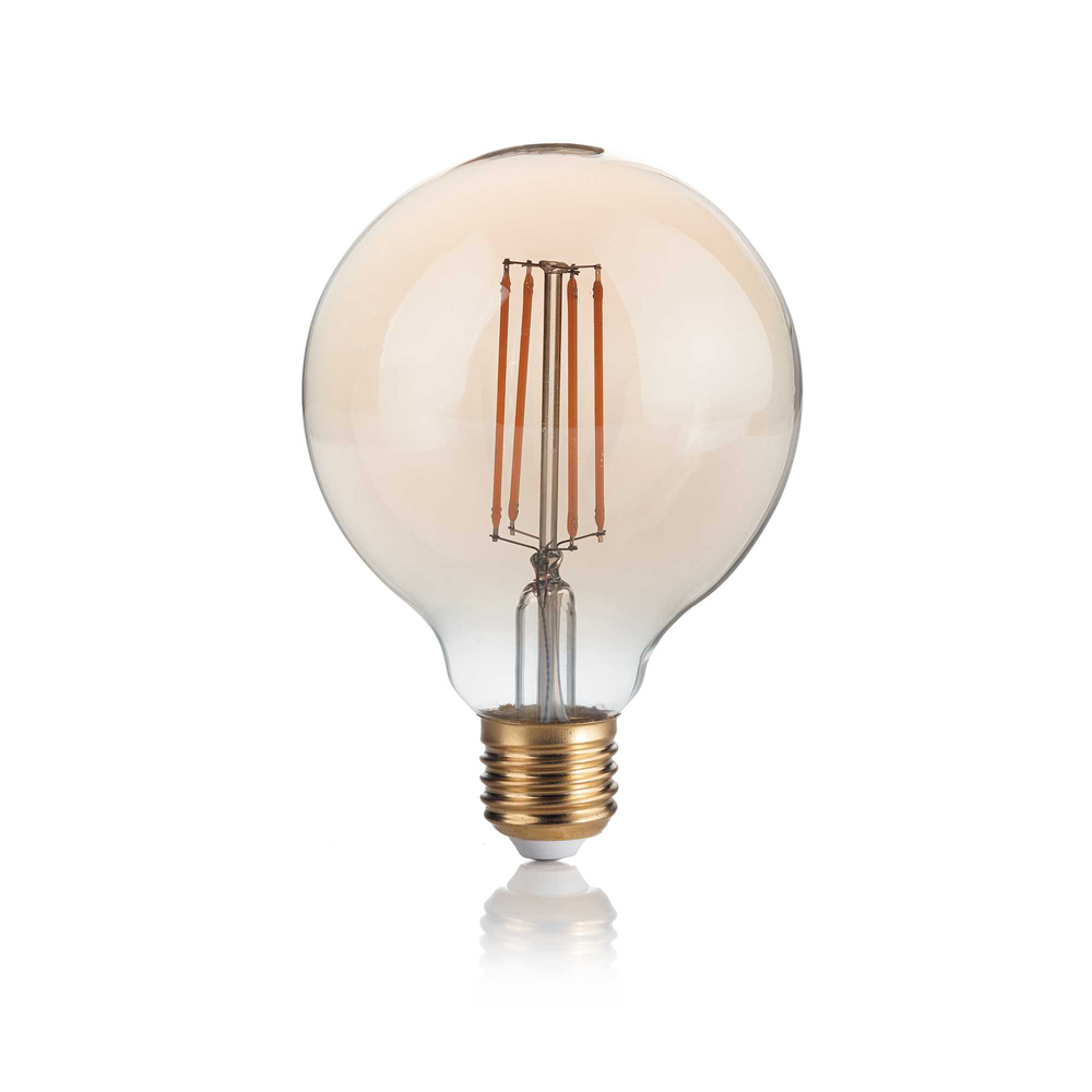 Ampoule led E27 globe ambré