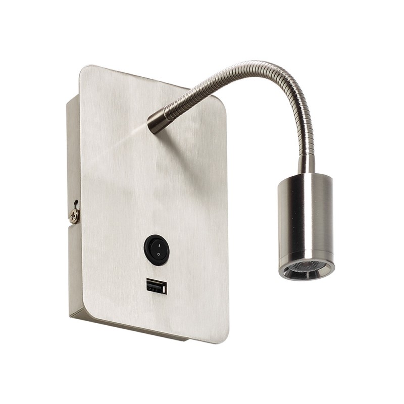 Applique tête de lit chrome