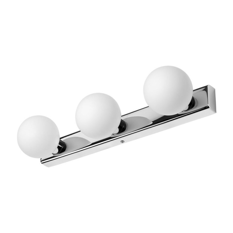Applique salle de bain chrome 3 globes
