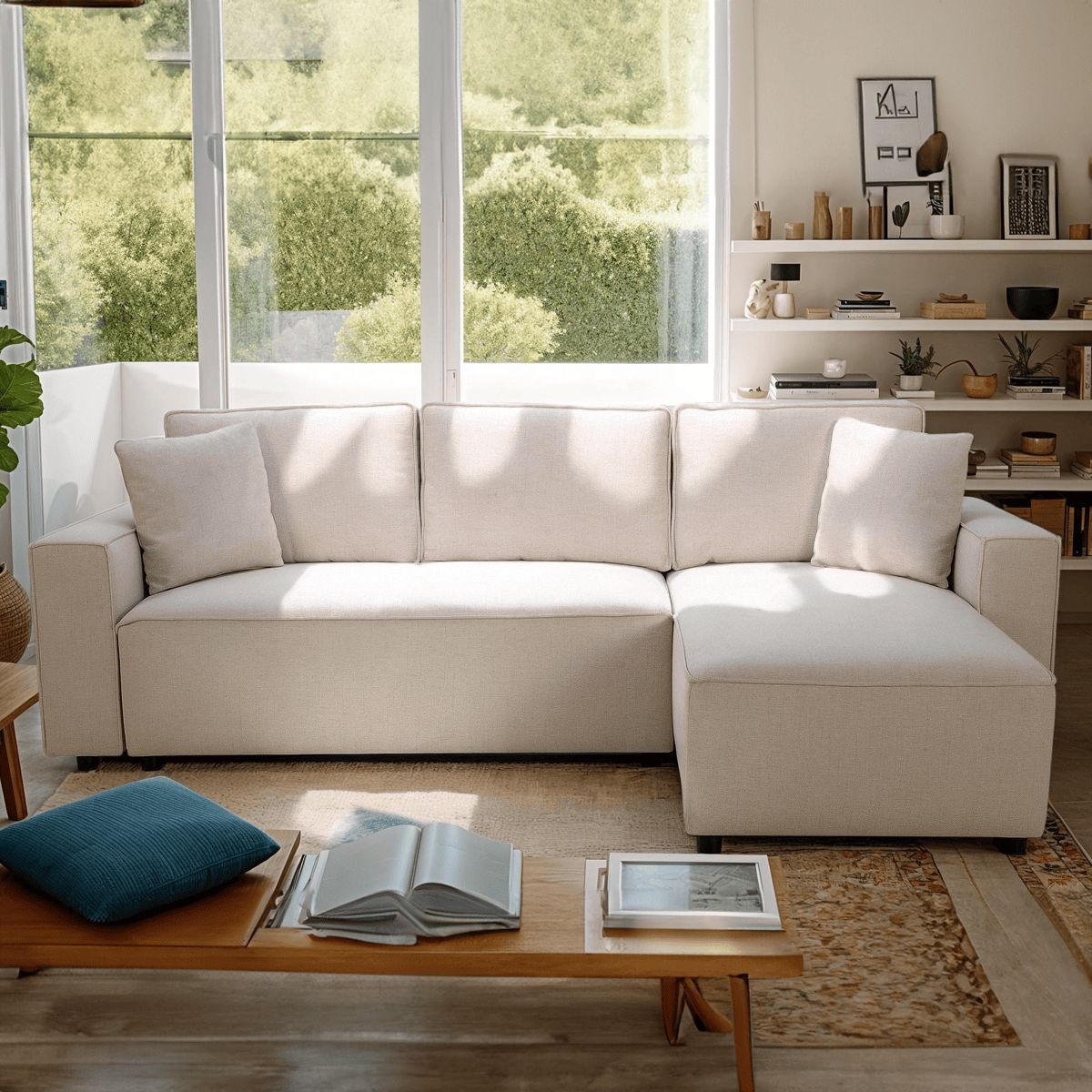 thea - Canapé convertible Beige - Vue supplémentaire 2