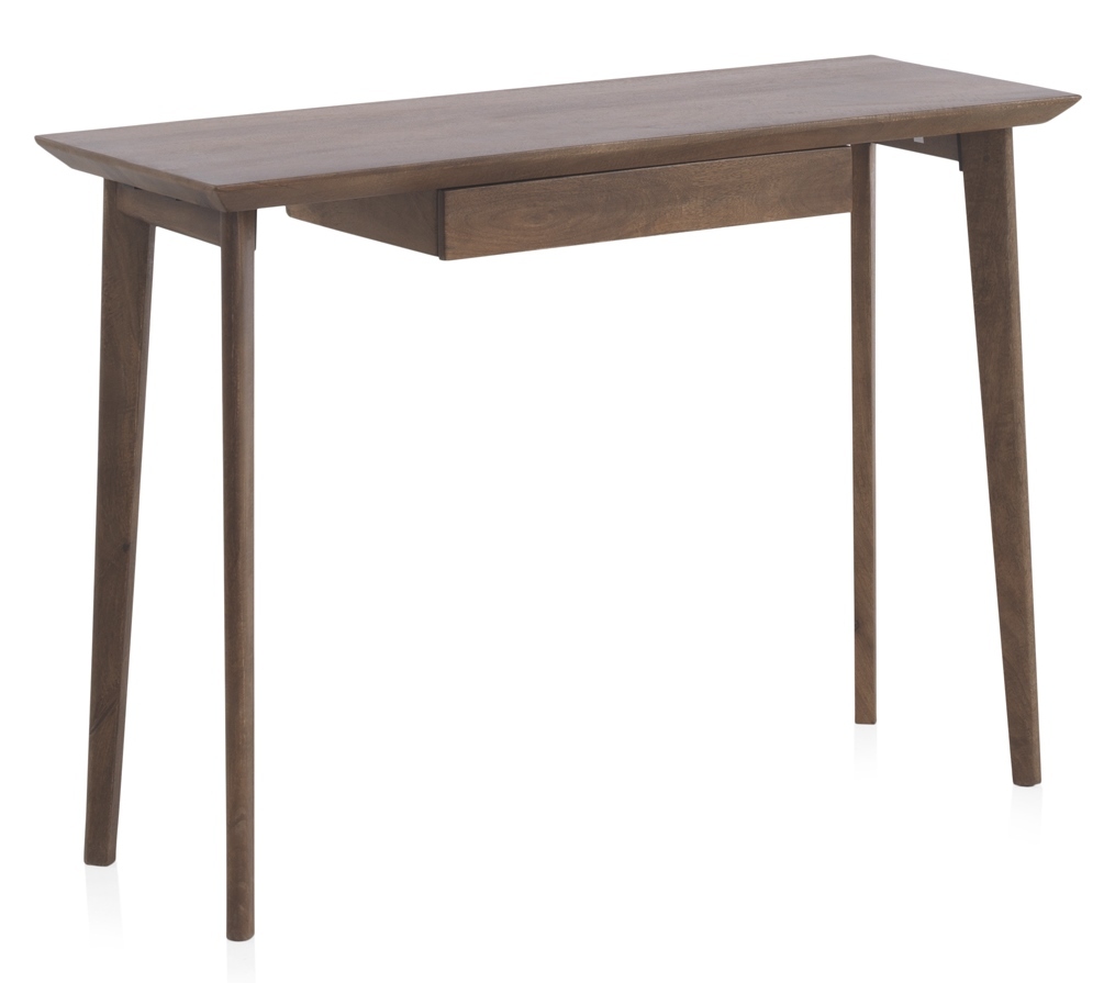 Console avec un tiroir en bois d’acacia massif