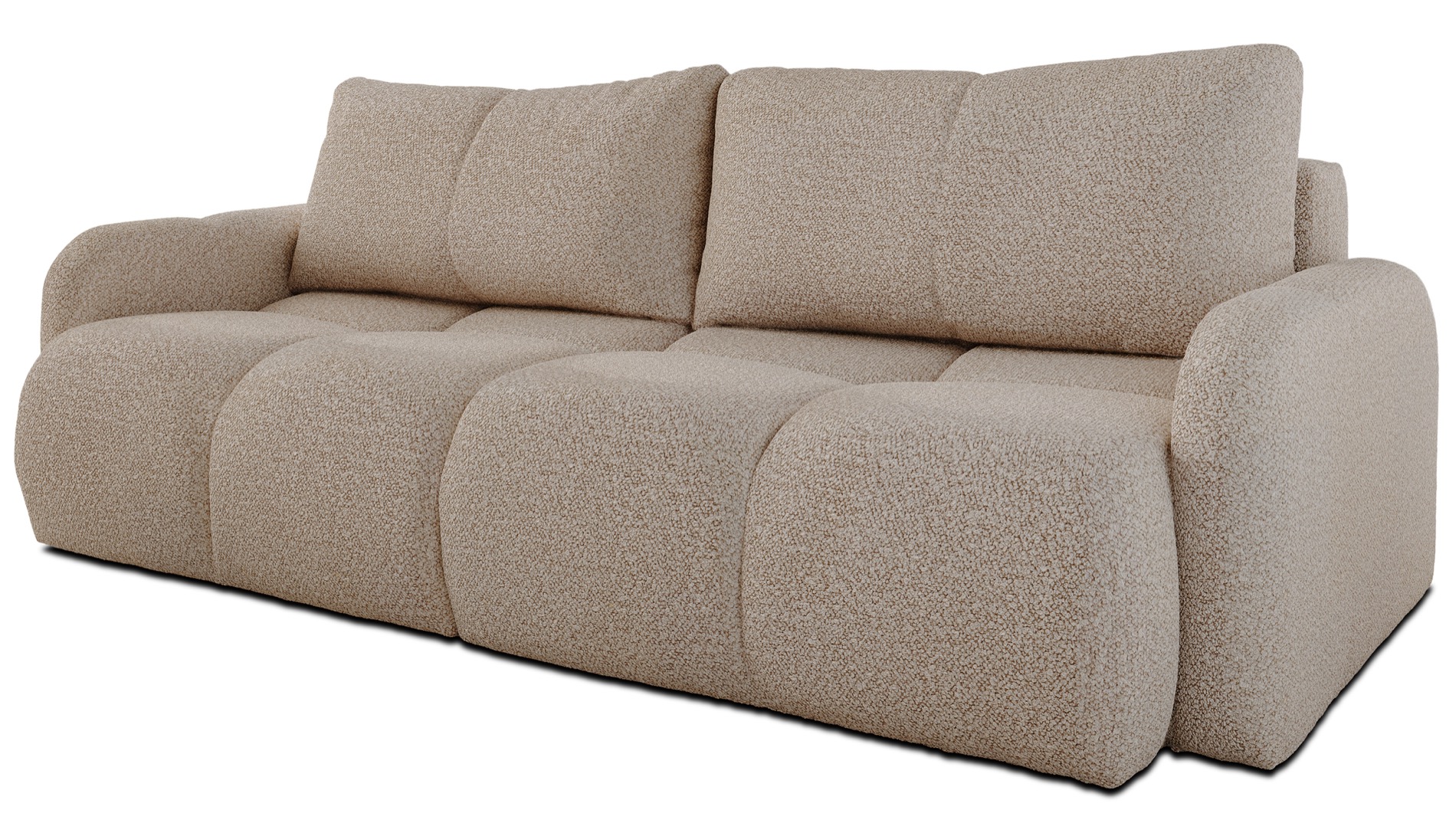 Canapé convertible avec ottomane extensible beige