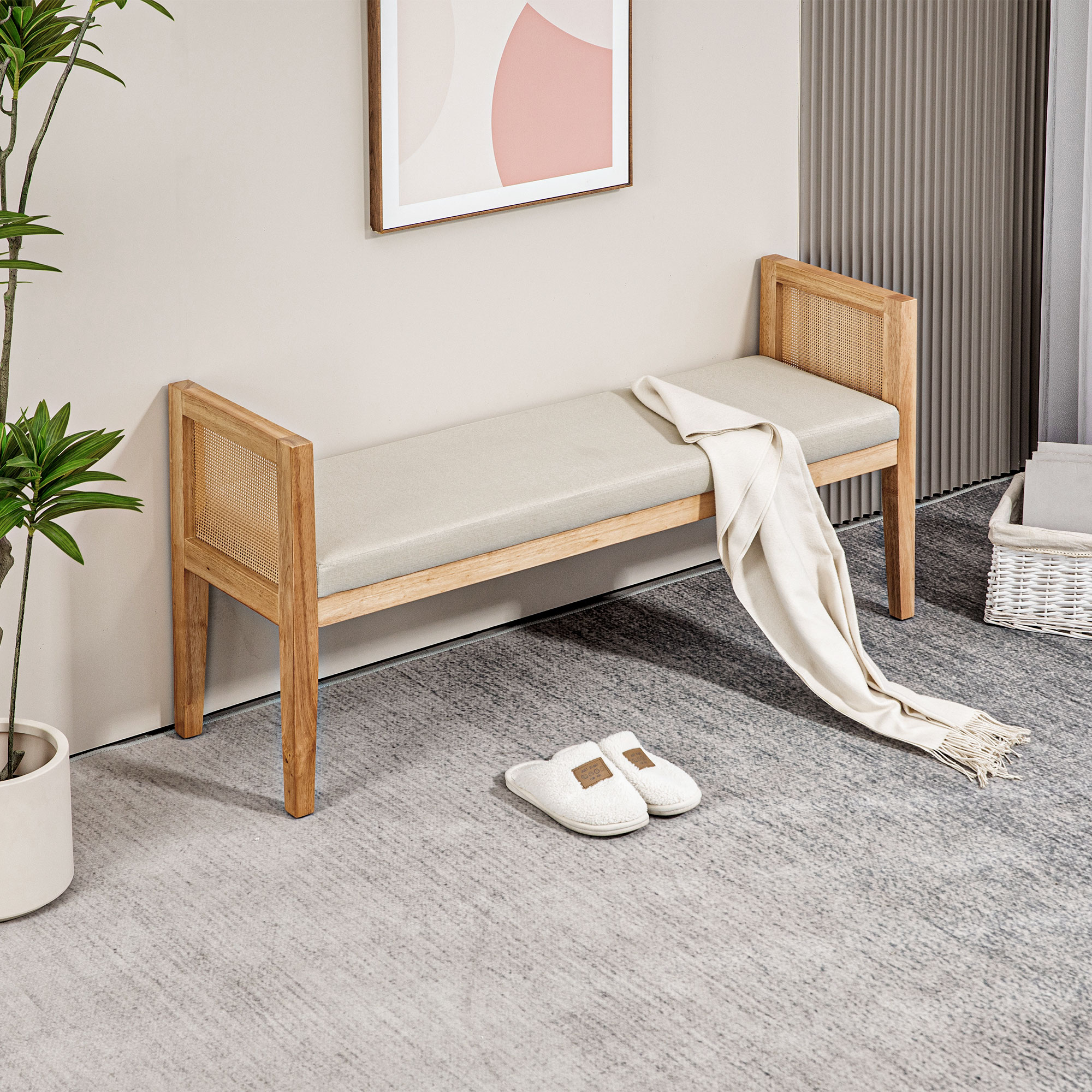 bois - Canapé Beige - Vue supplémentaire 2