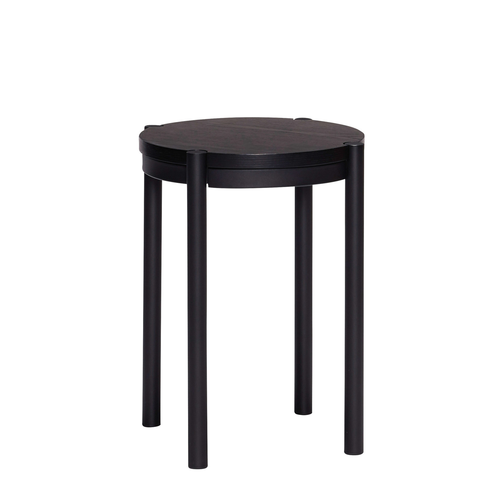 Tabouret en bois de frêne noir