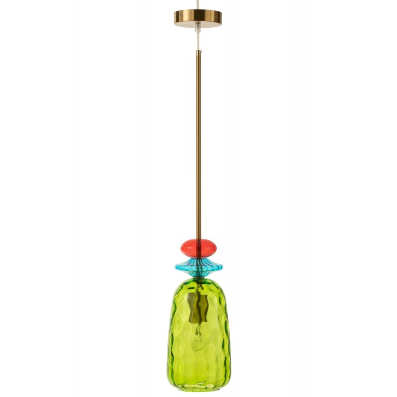 Suspension en verre multicouleur 15x15x160 cm