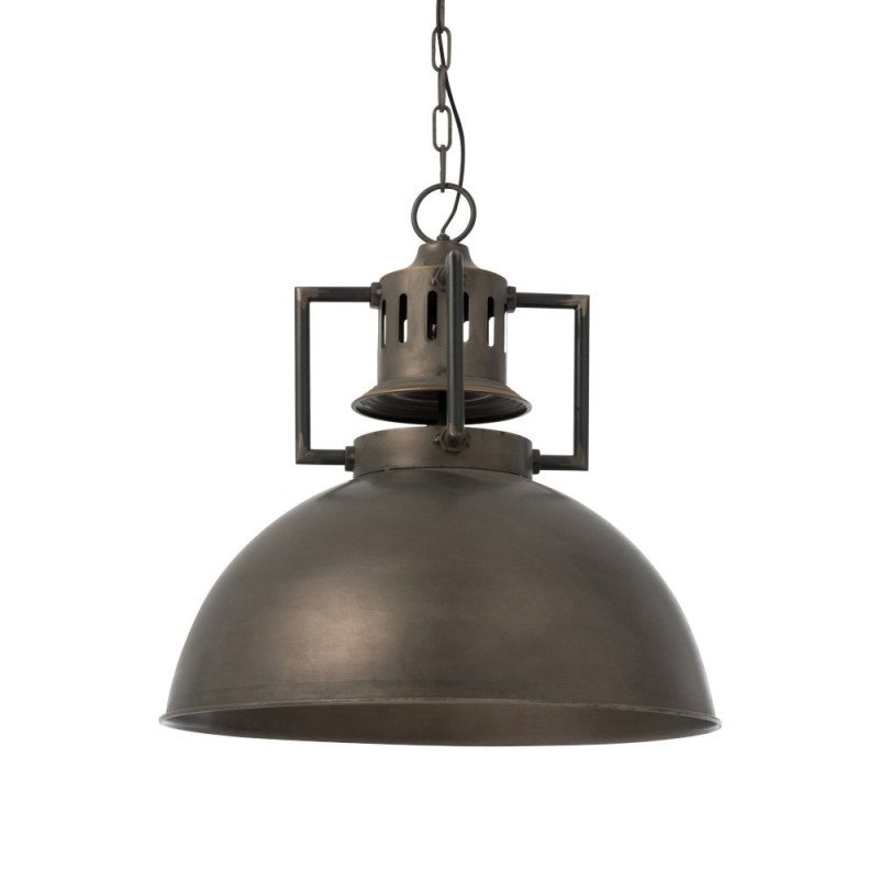 Lampe suspendue industrielle en métal gris L55*l55*H147cm