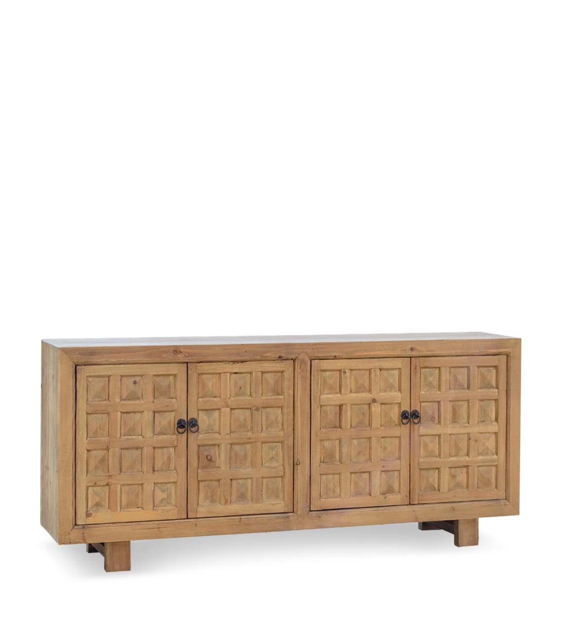Buffet en bois beige L 206 cm