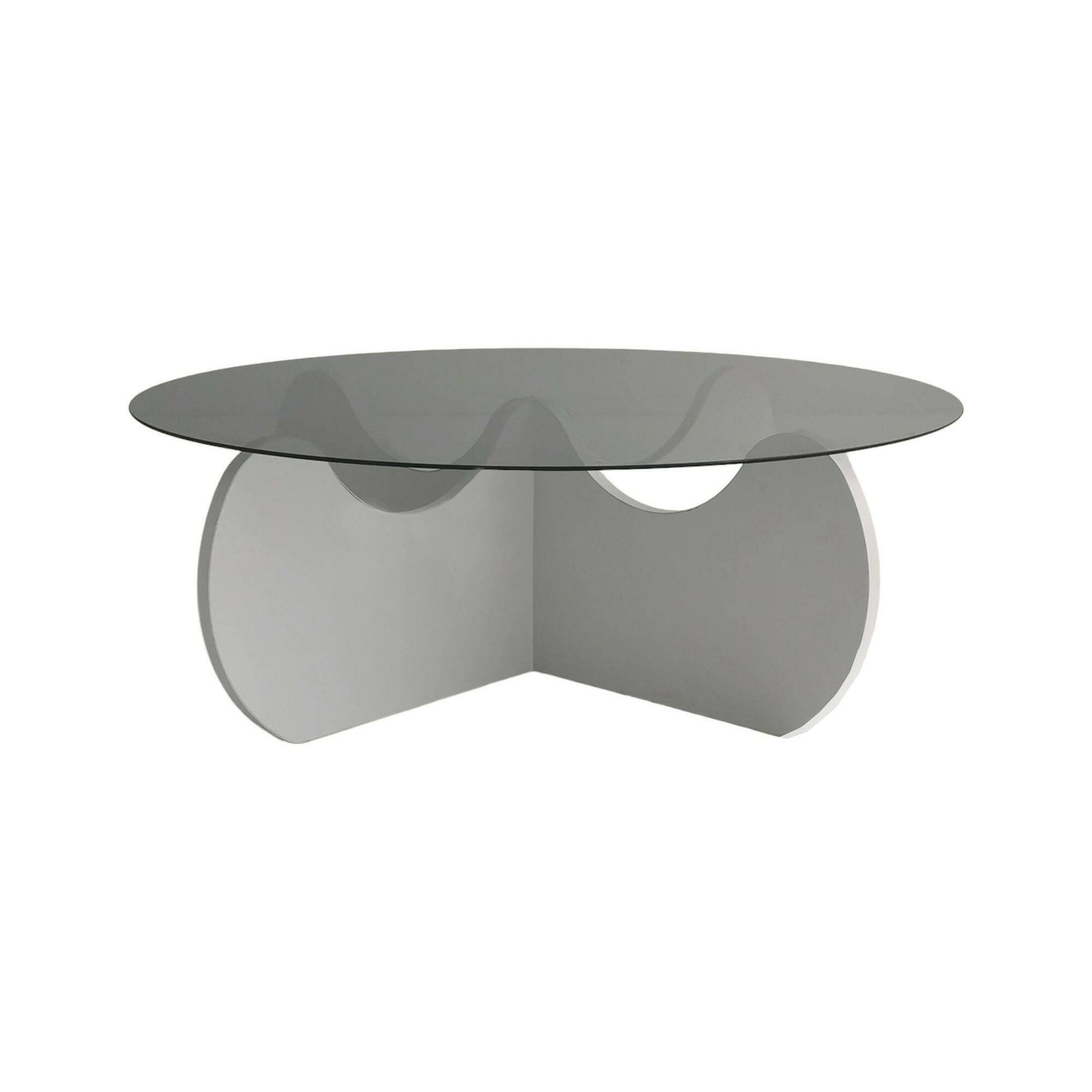 Table basse effet bois blanc 90×90 h30 cm