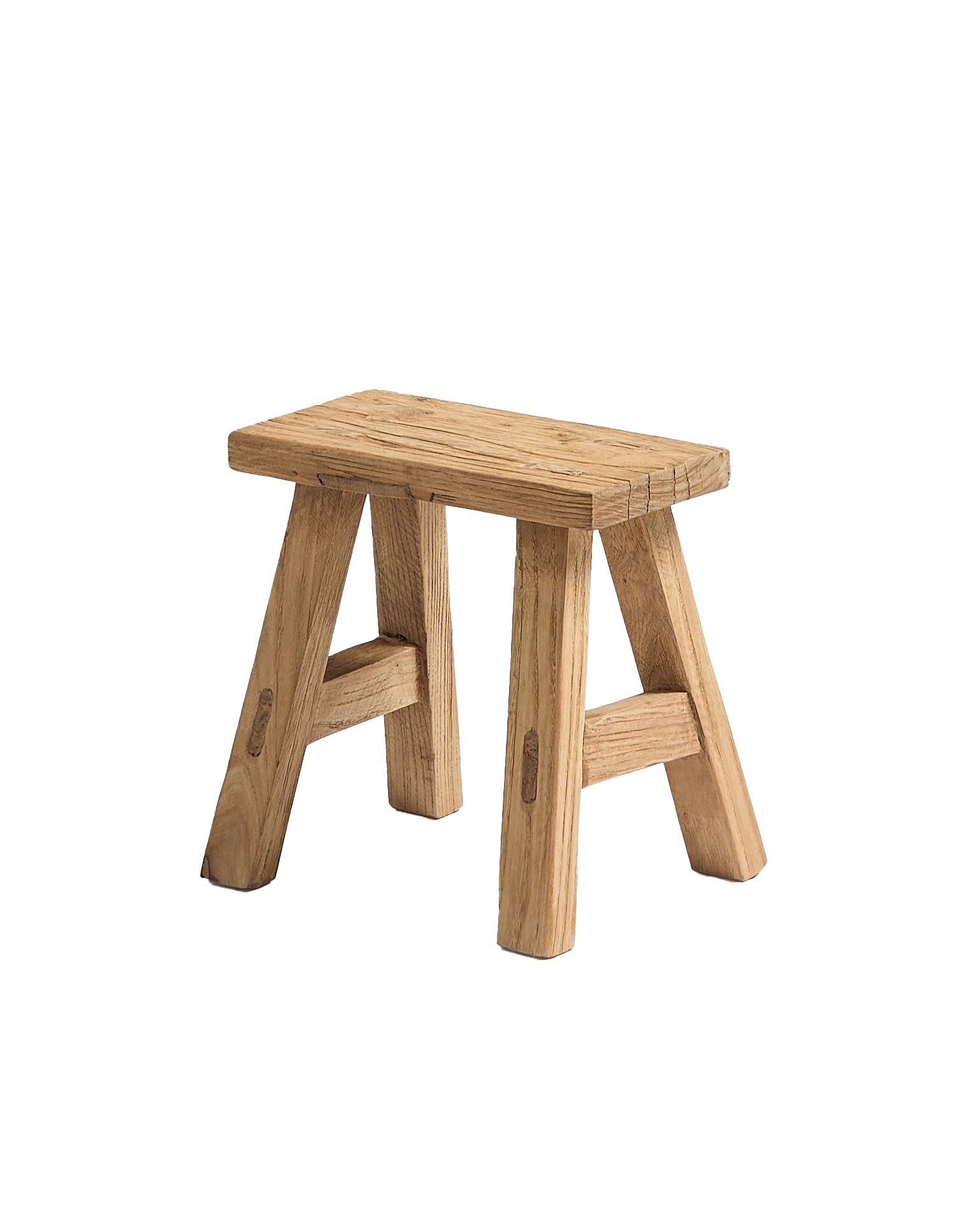 Tabouret rustique en bois 25 cm