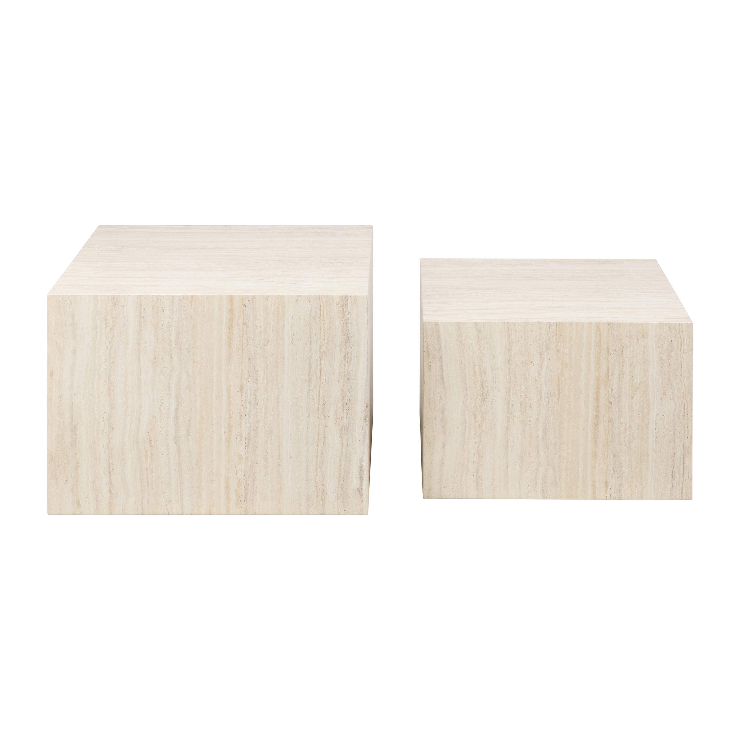 Table basse style contemporain 58 cm beige