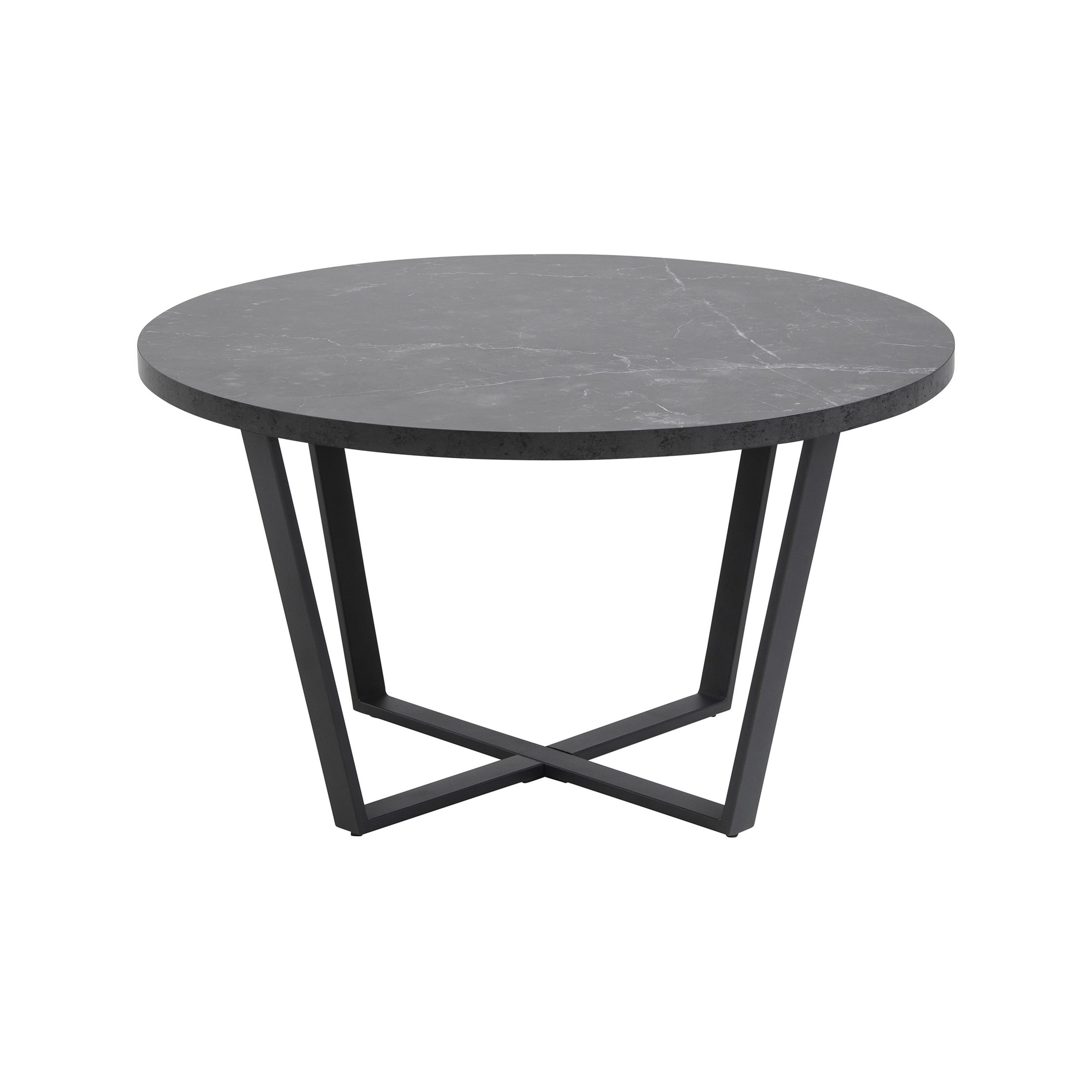 Table basse style contemporain 77 cm noir