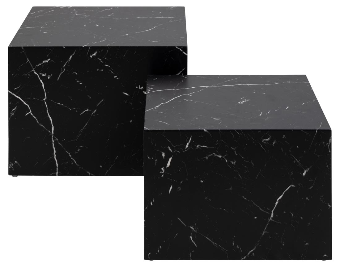 Table basse style contemporain 58 cm noir
