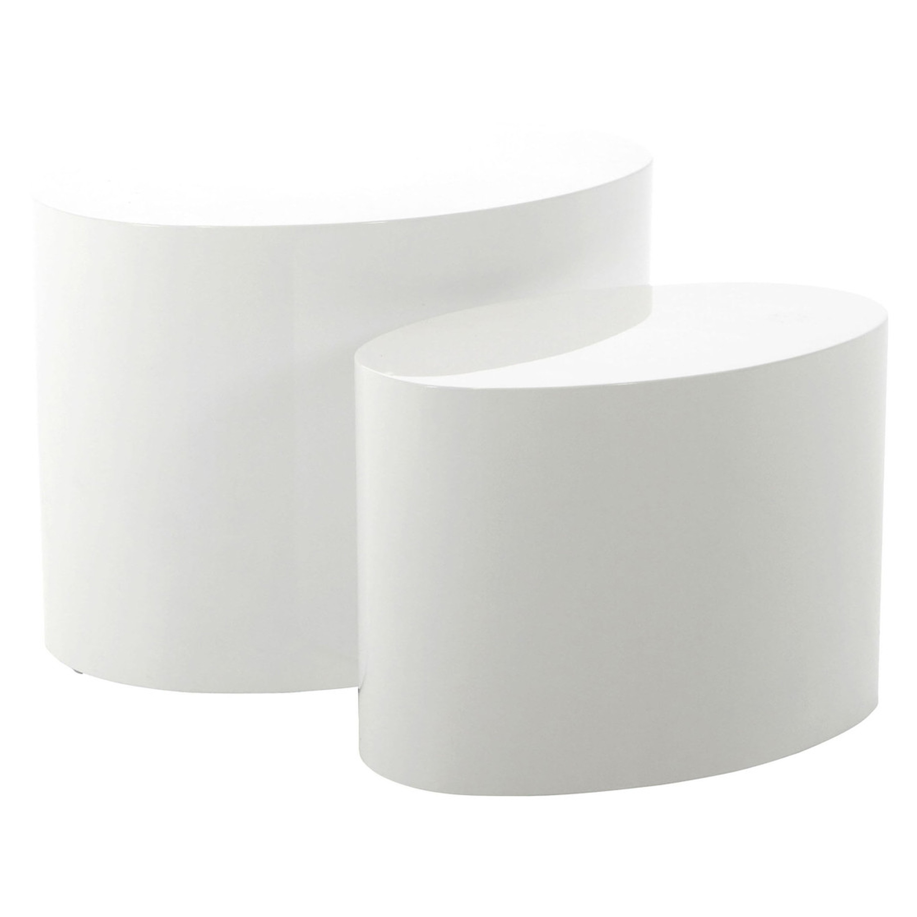 Table basse style contemporain 48 cm blanc