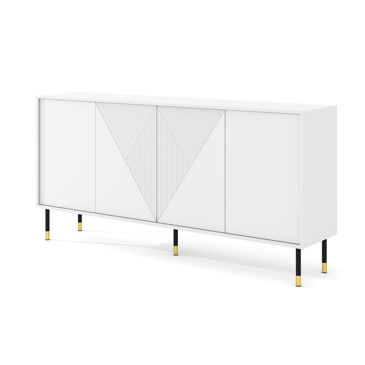 Buffet 4 portes stratifiés blanc