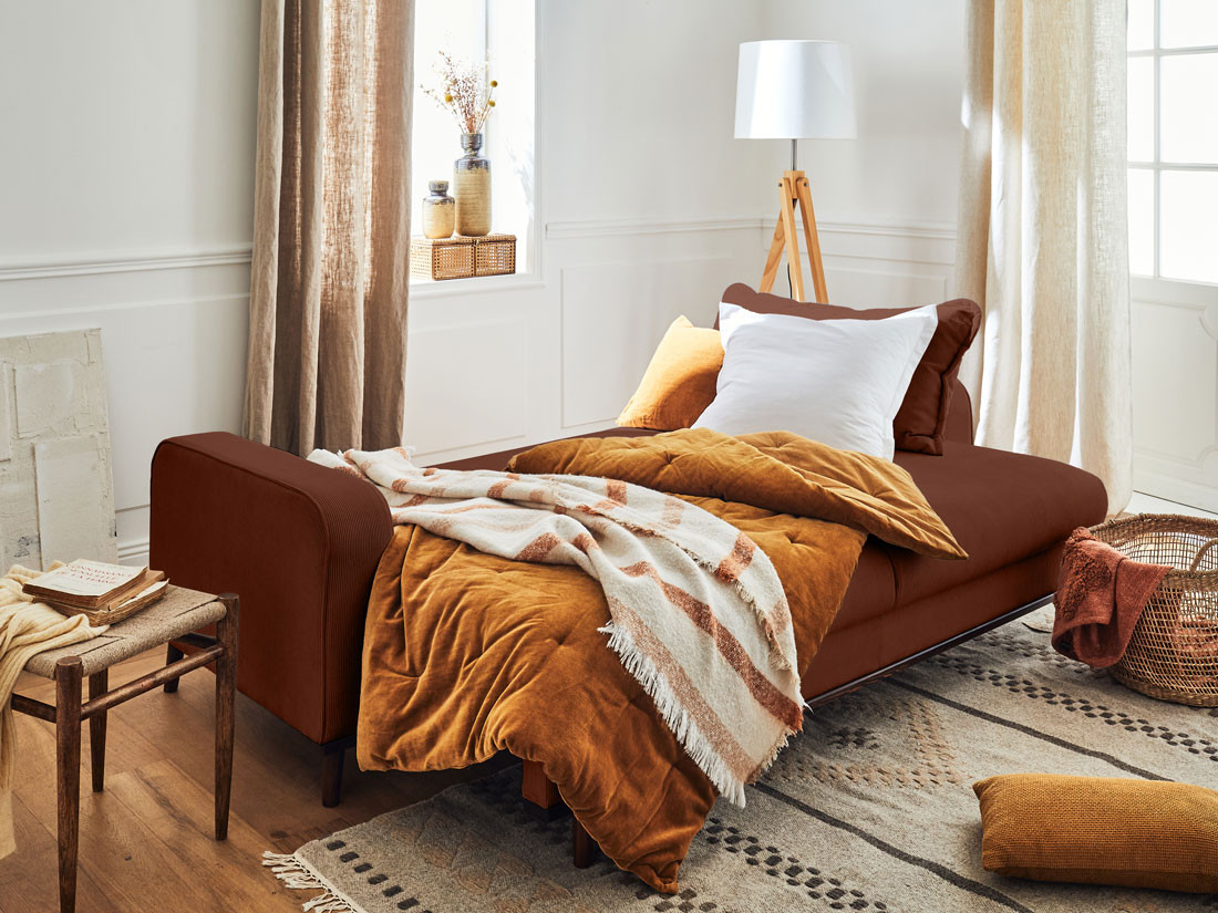 albane - Canapé convertible Orange - Vue supplémentaire 2