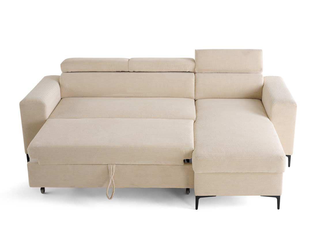 ceylan - Canapé convertible velours côtelé Beige - Vue supplémentaire 2