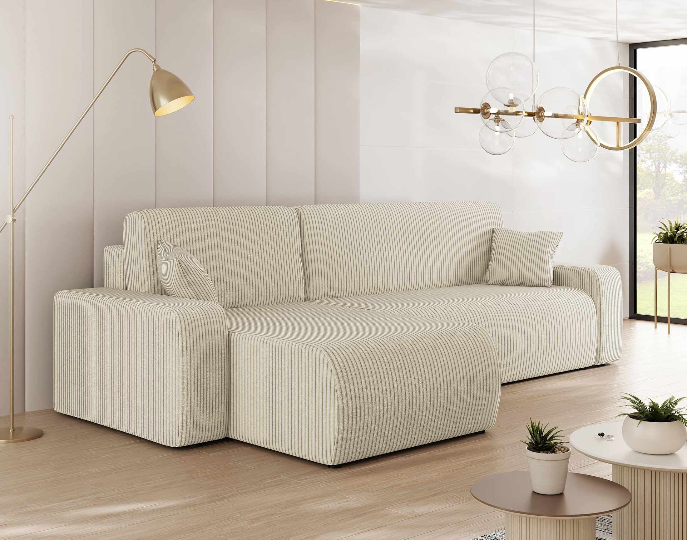 artemisa - Canapé velours côtelé Beige