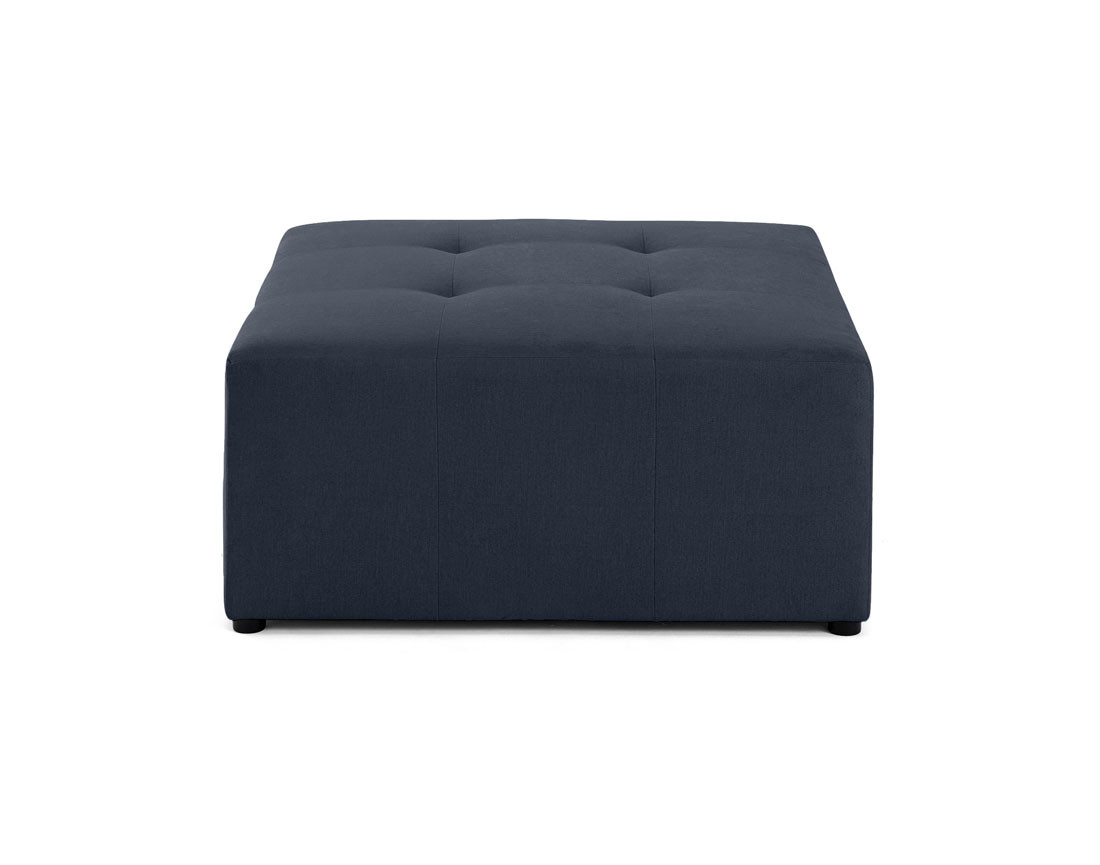 Pouf en tissu bleu