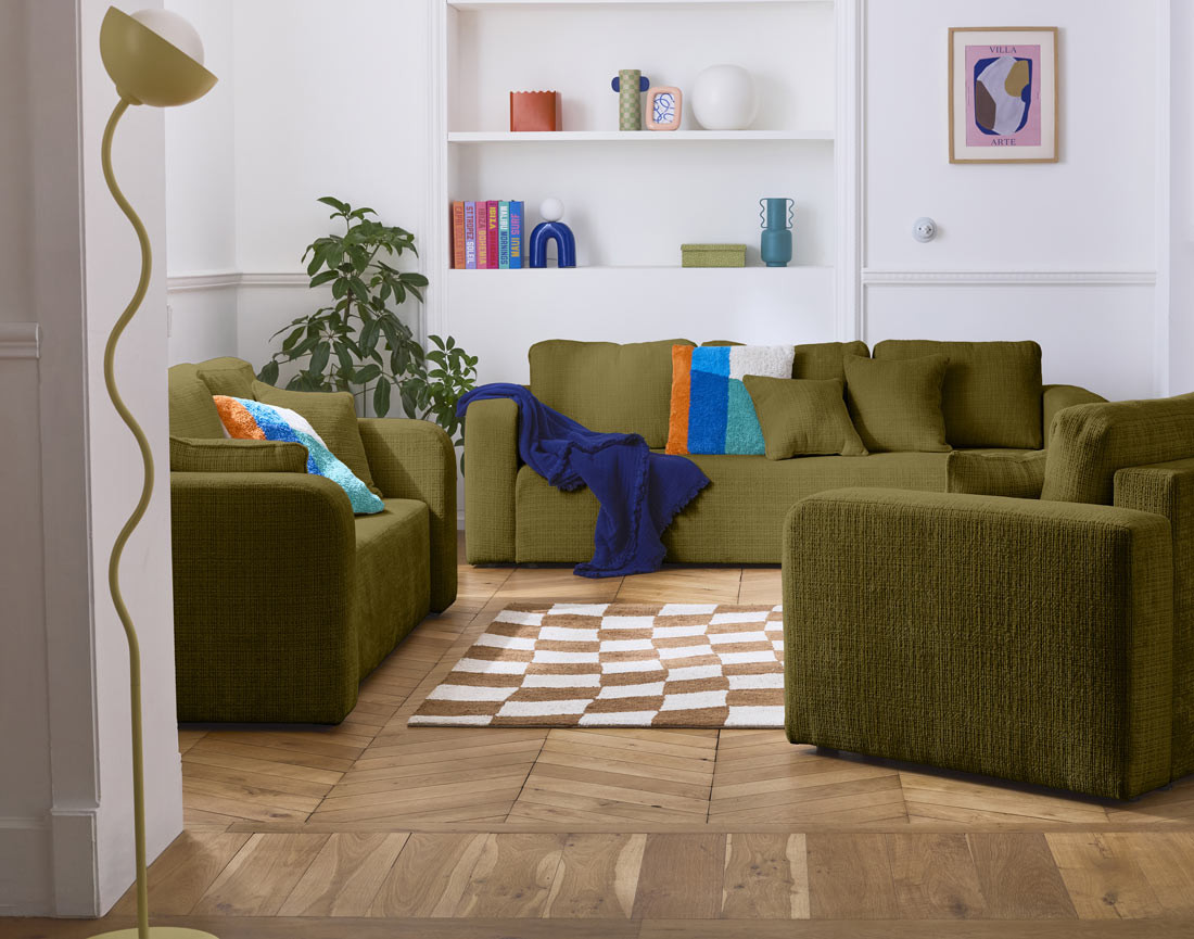 miro - Canapé velours Vert - Vue supplémentaire 2