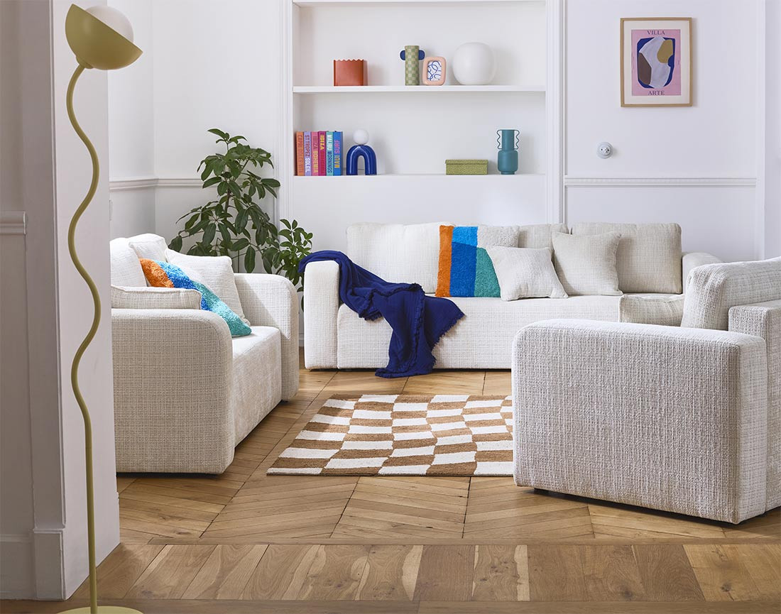 miro - Canapé velours Beige - Vue supplémentaire 2