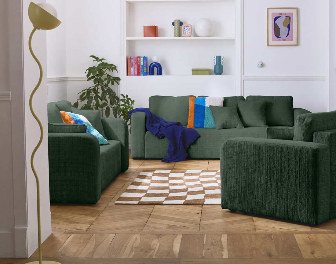 miro - Canapé velours Vert - Vue supplémentaire 2