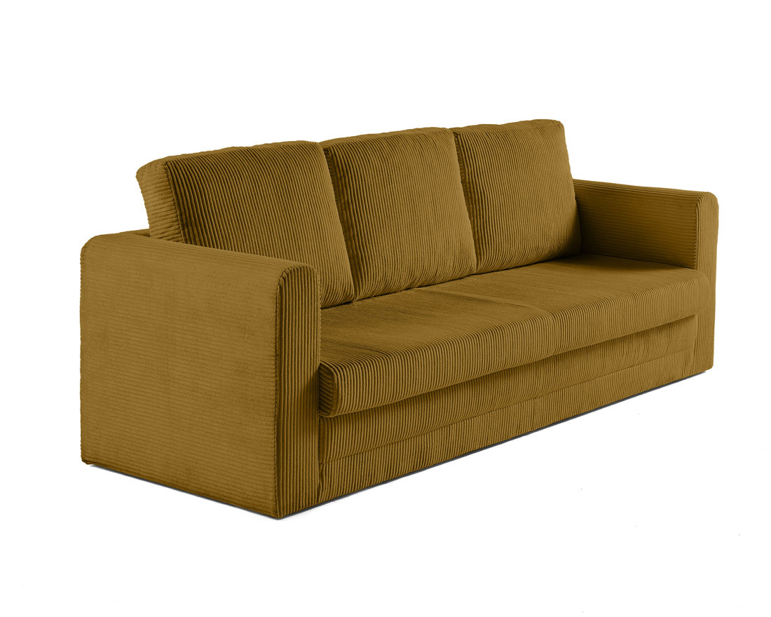 marilia - Canapé convertible velours côtelé Jaune - Vue supplémentaire 2