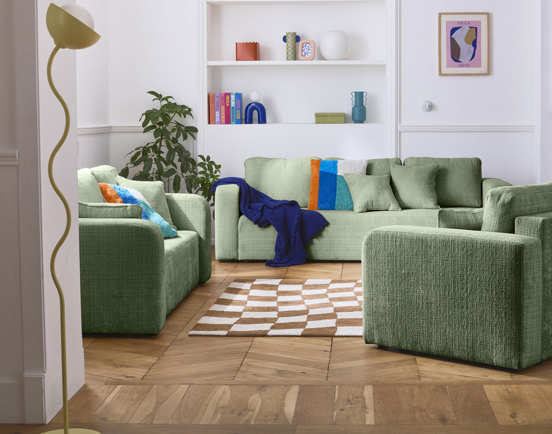 miro - Canapé velours Vert - Vue supplémentaire 2