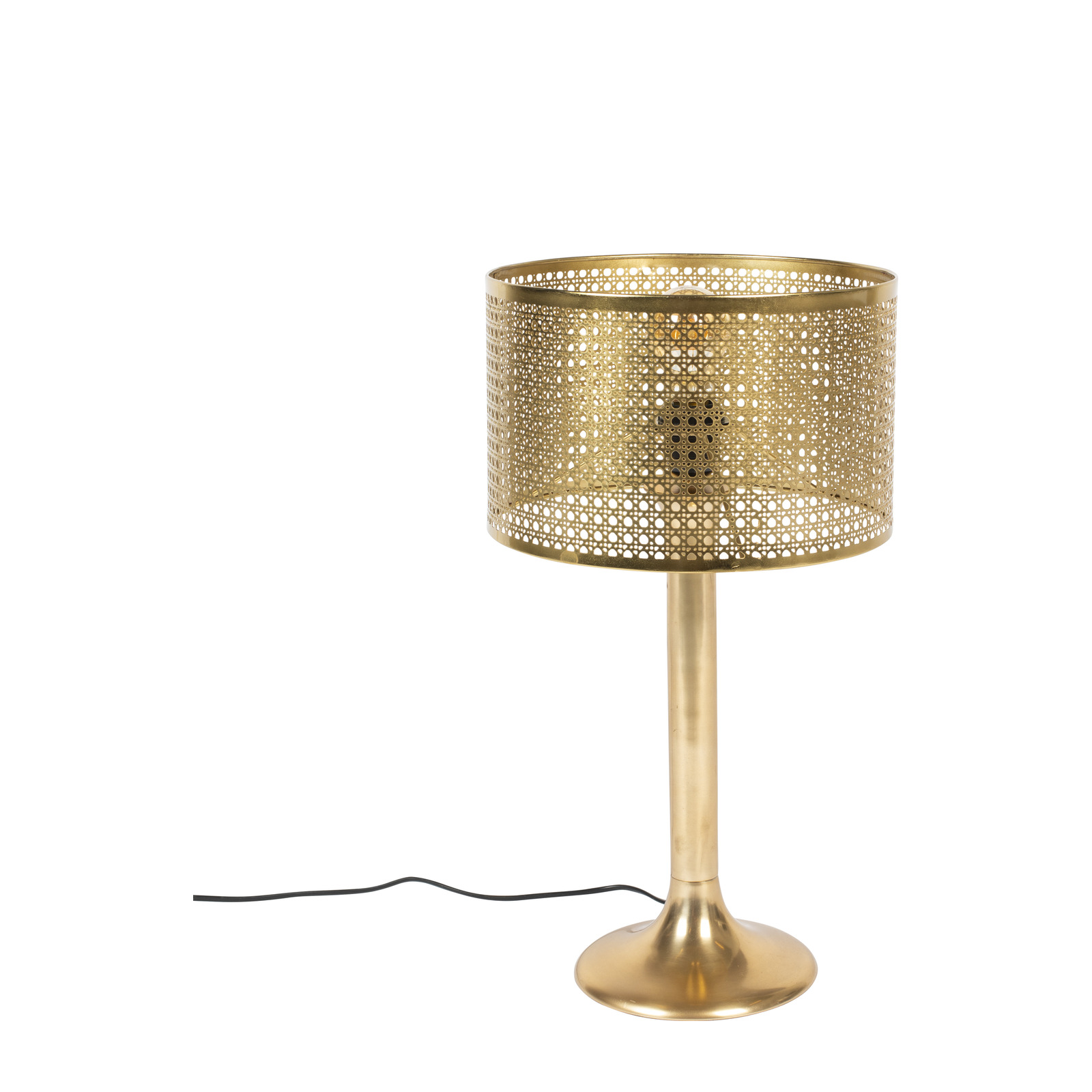 Lampe à poser en fer doré