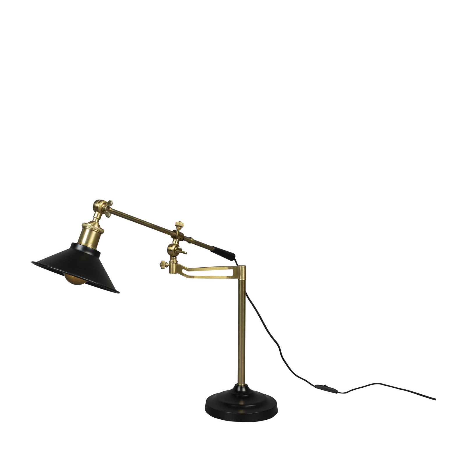 Lampe à poser en fer noir