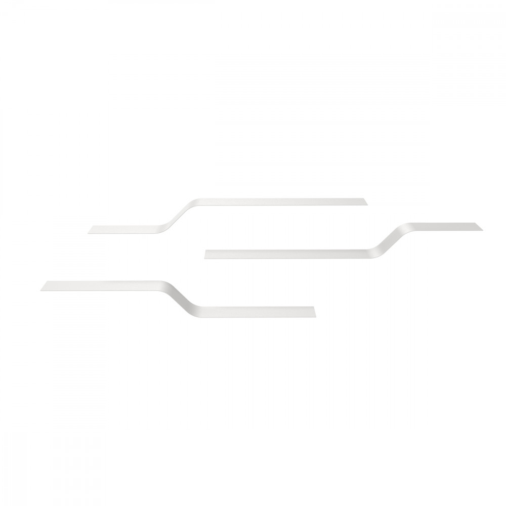 Set de 3 étagères en acier blanc