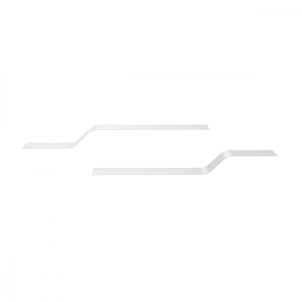 Set de 2 étagères en acier blanc