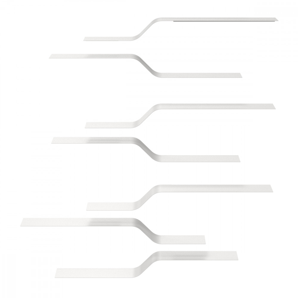 Set de 8 étagères en acier blanc