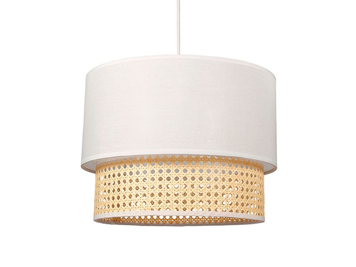 Suspension Gigogne Cannage Et Tissu