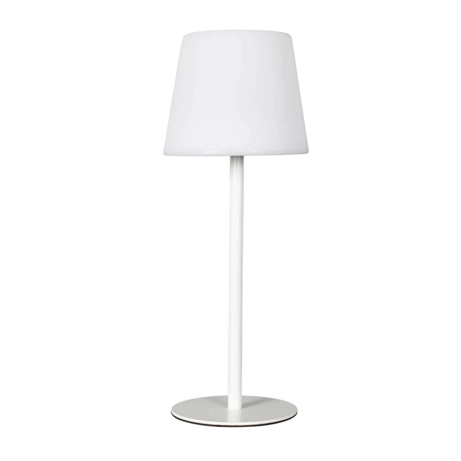 Lampe d’extérieur rechargeable blanche Hauteur 40 cm