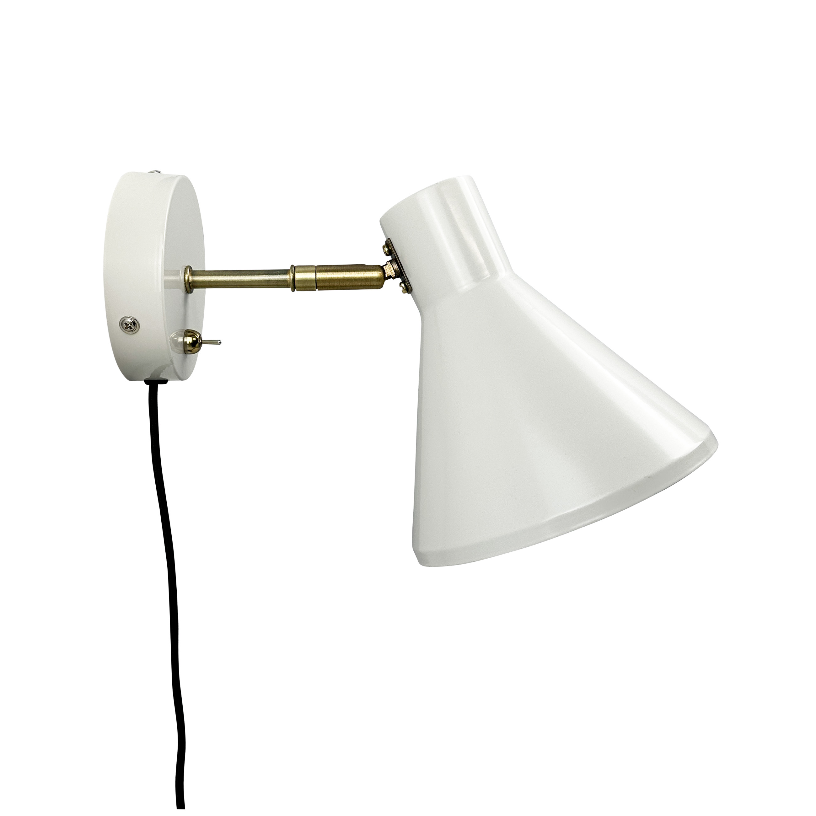Applique en métal crème blanc / laiton
