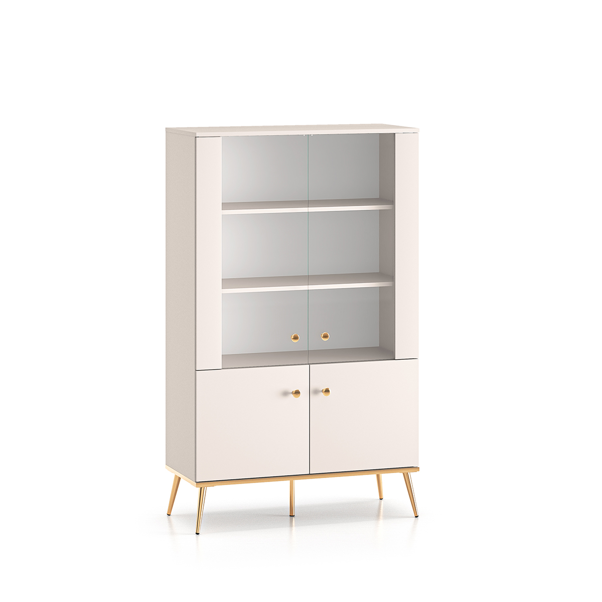 Vaisselier 4 portes stratifiés beige