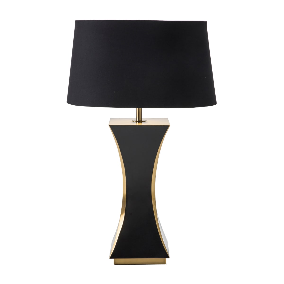 Lampe en métal noir et doré – H62 cm