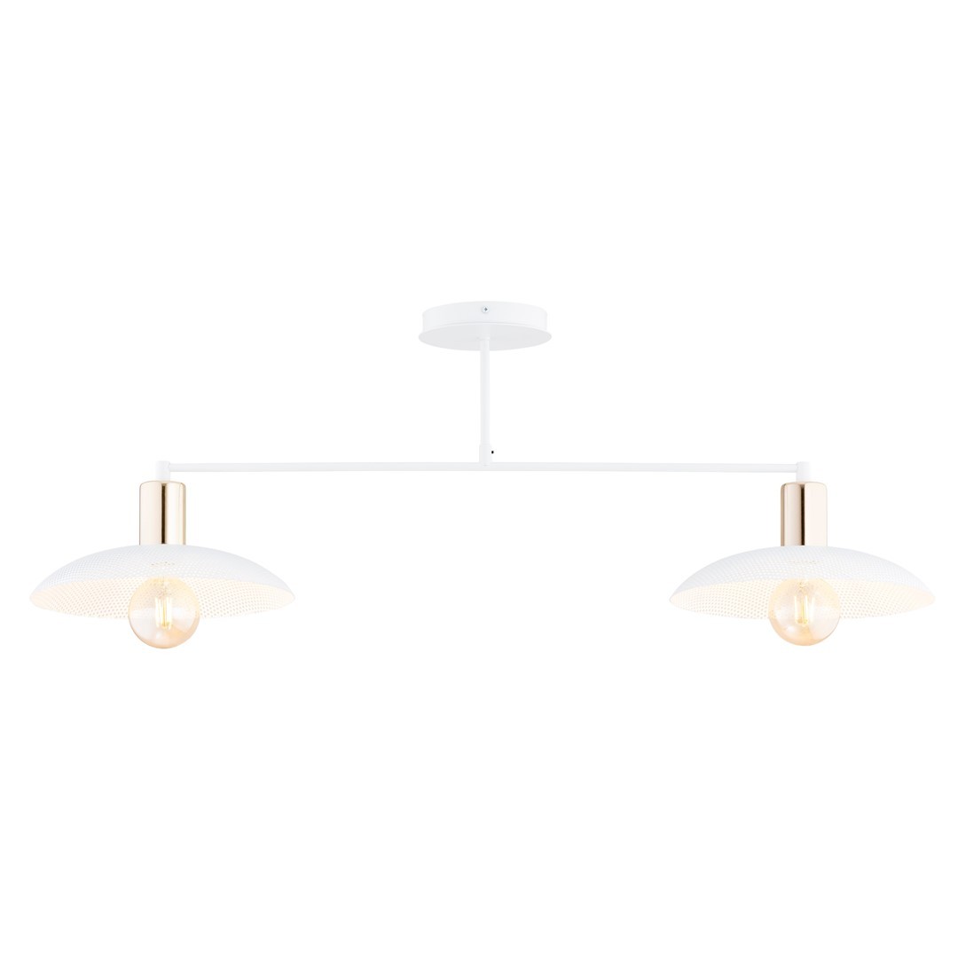 Suspension en métal blanc, H: 32cm