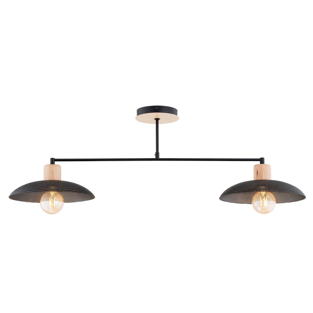 Suspension en métal noir, H: 30cm