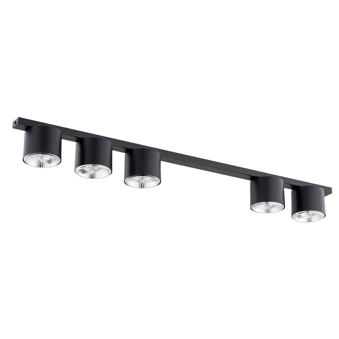 Plafonnier en métal noir, H: 11,5cm