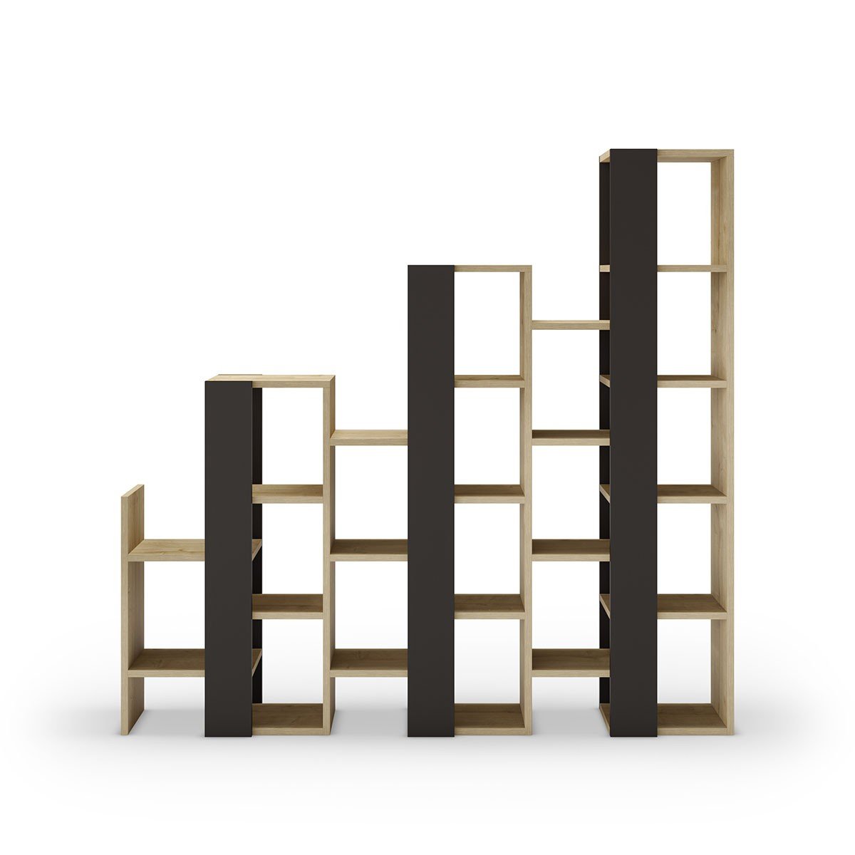 Étagère séparatrice – H151 cm – Aspect Chêne Vintage