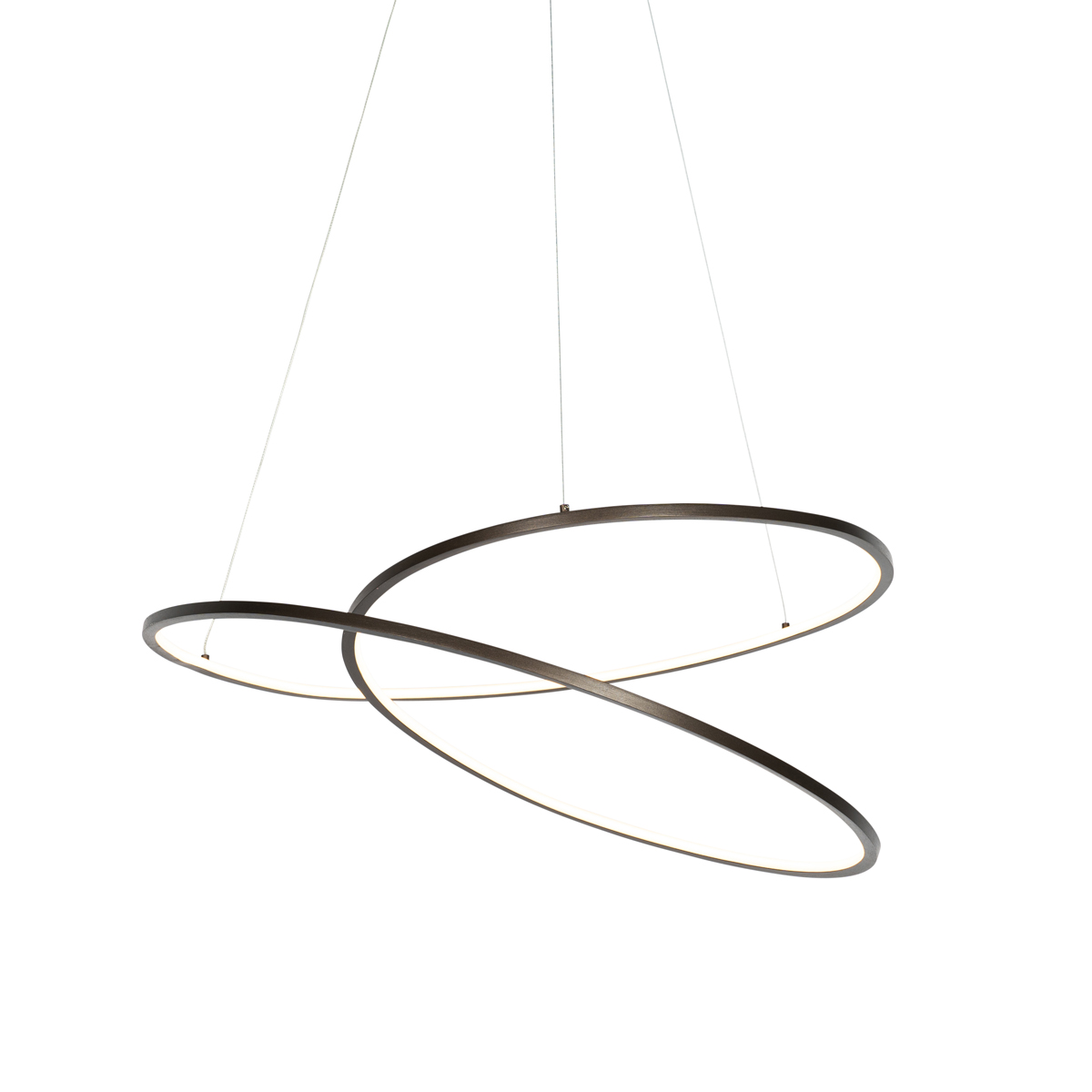 Lampe suspendue design bronze 72 cm avec LED dimmable