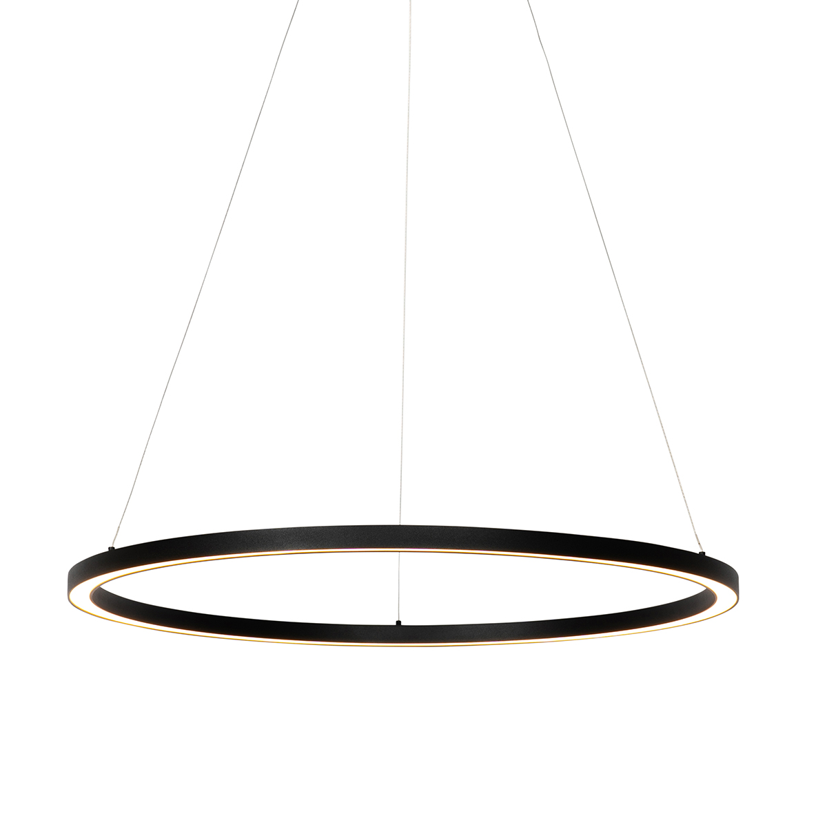Lampe suspendue noire 80 cm avec LED dimmable